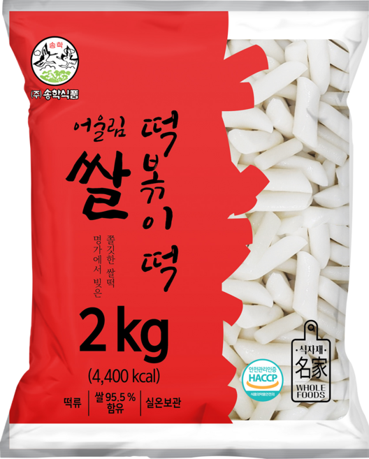 [송학식품] 어울림 쌀떡볶이 2kg _ 떡볶이_떡볶이떡, 1개