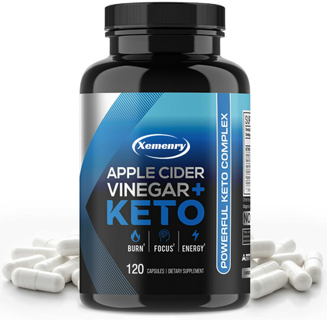 사과식초 캡슐 여성과 남성을 위한 지방 연소 및 체중 감량 보충제 | 식욕 억제제, 1개, 120정