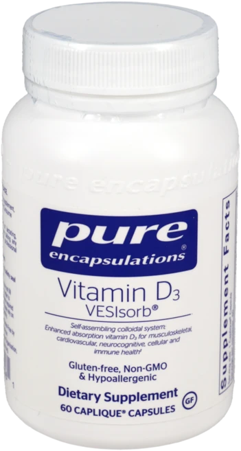 퓨어인캡슐레이션 칼슘 비타민D3 함유 캡슐 Pure Encapsulations Calcium with Vitamin D3, 180정, 1개 - 쿠팡