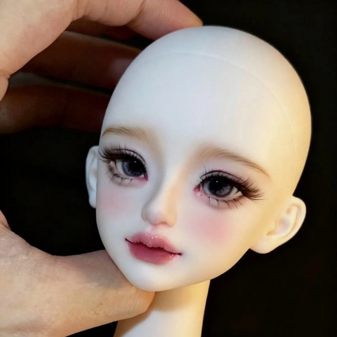 真人風 BJD娃娃頭 - 高顔值娃娃改妝, 1個, 洛夢,單娃頭（純手繪眼睫毛亞剋力眼睛）