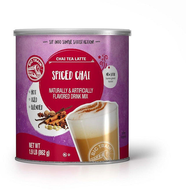 BIG TRAIN Big Train 스파이스 파우더 인스턴트 차이 티 라떼 믹스 우유 함유 1.59kg, 스파이스 차이, 30.4 Ounce (Pack of 1)