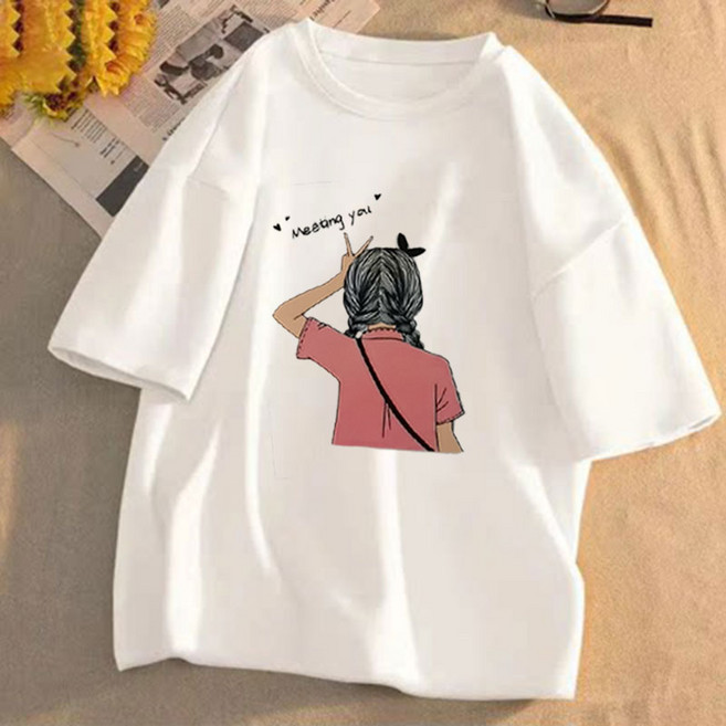 여성 반팔티 빅사이즈 오버핏 스포츠티셔츠 롱 티셔츠 박스티