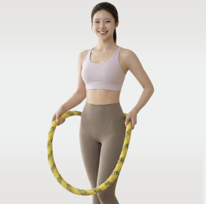 센스랩 무소음 뱃살 다이어트 스프링 훌라후프, 옐로우, 1개, 1.5kg