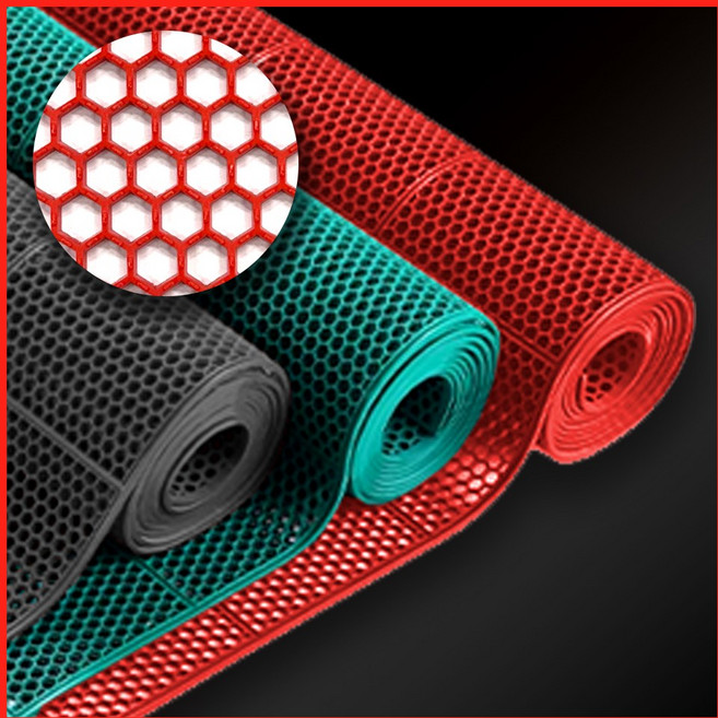 여기로 미끄럼방지매트 미끄럼방지패드 욕실매트 길이 10cm 단위 재단, 1개, 벌집매트 3.5T 레드(10cm)