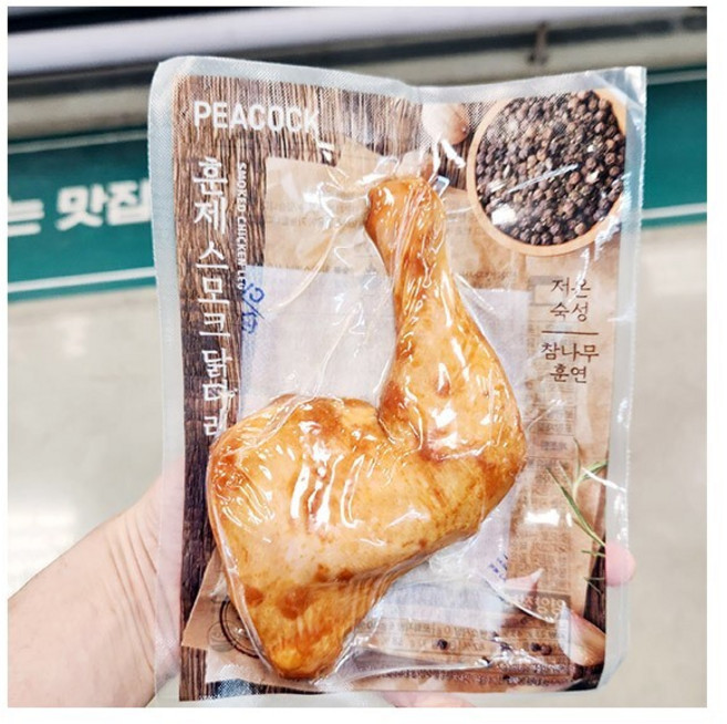 피코크 훈제 스모크 닭다리, 아이스보냉백포장, 170g, 2개