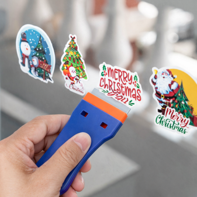 강력스티커 접착 제거 스크래퍼 헤라 1P+ 교체 리필 날 10P, 1세트