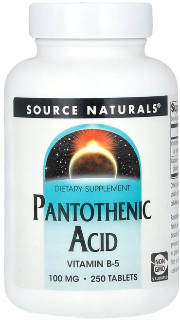 소스 네츄럴 판토텐산 100mg 250정 칼슘 D 판토탠산 수용성 비타민 B 비 5 효능, 1개