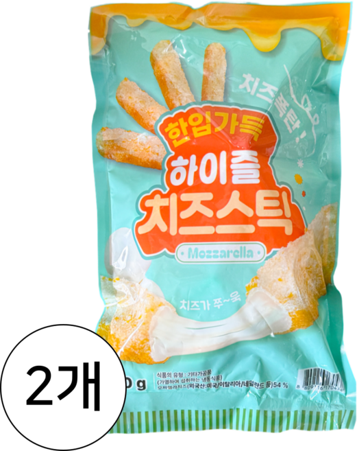 하이즐 치즈스틱, 2개, 750g