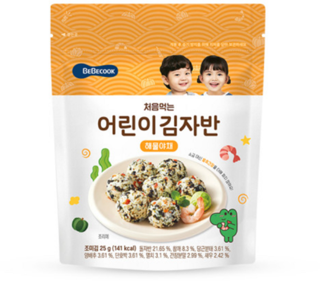 처음 먹는 어린이 김자반 5p, 25g, 9개