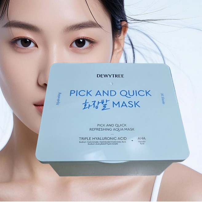 듀이트리 마스크팩 화장 잘 먹는 수분층 형성 픽앤퀵 화장발 뽑아쓰는 마스크 30매, 픽앤퀵 화장발 마스크 x 30매입 x 1개, 1