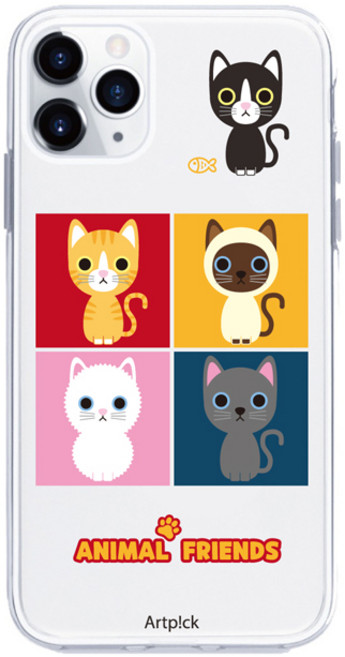 헬리움 애니멀 프렌즈 투명젤리 케이스 갤럭시 A 시리즈