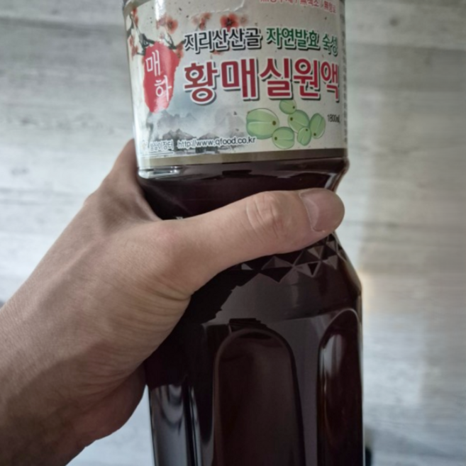 황매실원액 매실원액 지리산 하동 토종 황매실로 담은 매실 엑기스 매실청 매실액, 2개, 1L