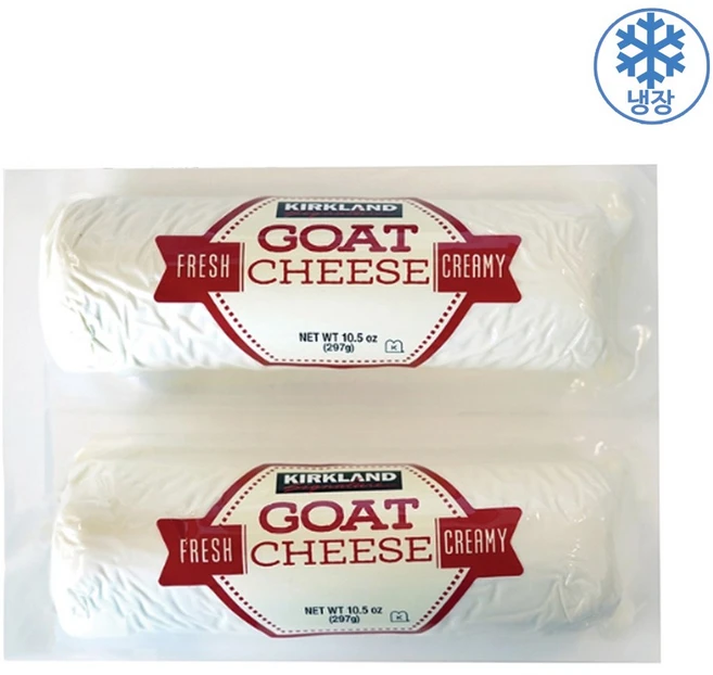 코스트코 커클랜드 염소치즈 297G X 2EA [아이스박스] + 더메이런 손소독제 - 쿠팡