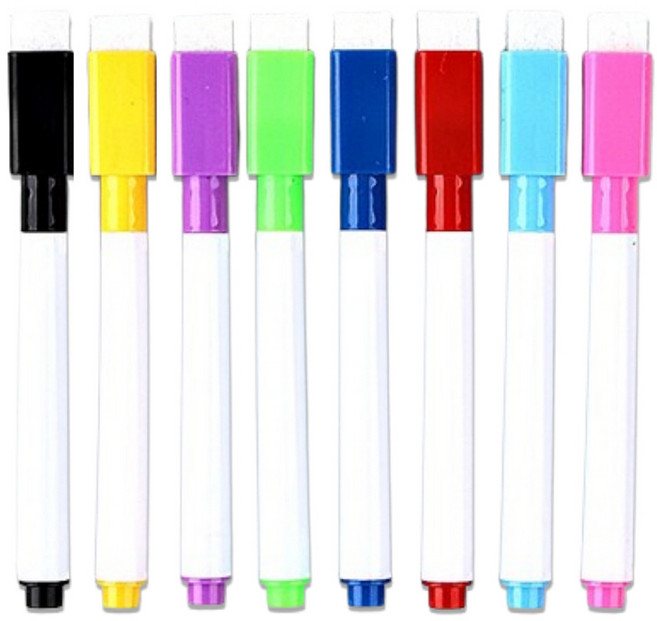 이음모음 자석 보드마카 얇은펜, 컬러 8종, 프리미엄 세트