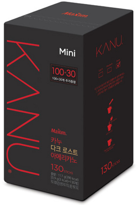 카누 미니 다크 로스트 아메리카노, 900mg, 130개입, 1개