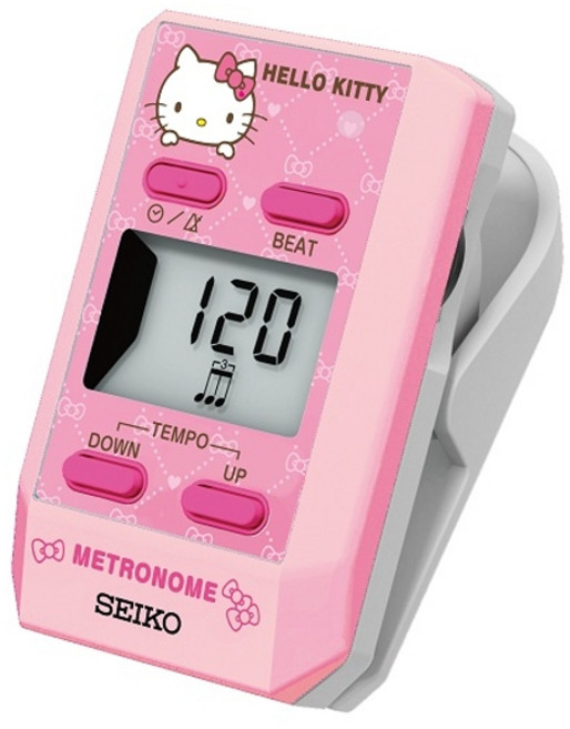 세이코 산리오 키티 핑크 전자 메트로놈 클립형