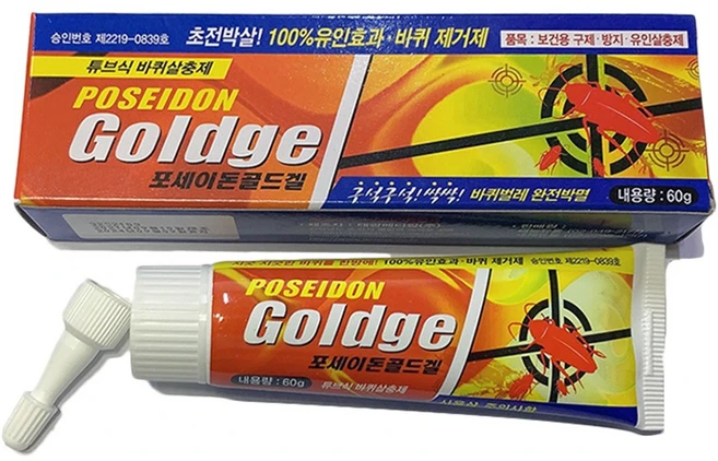 포세이돈골드겔 60g 튜브식 바퀴살충제 바퀴벌레제거, 1개 - 쿠팡