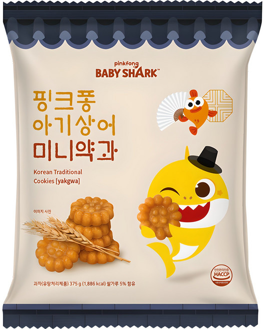 핑크퐁 아기상어 미니약과, 375g, 1개