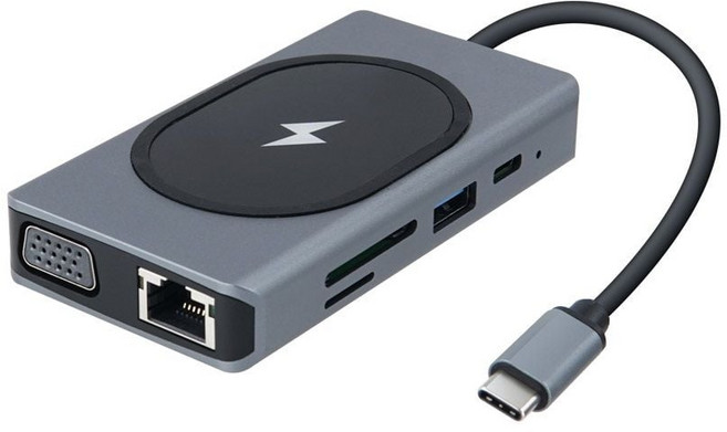 무선충전 올인원 멀티 컨버터 USB-C Type C PD HDMI lud6+8bVx, 1개, 1개, 본상품선택