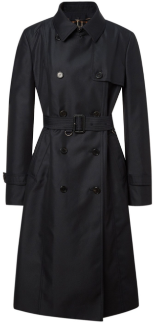 닥스 여성용 면혼방 클래식 더블 탈부착 울체크 베스트 롱 트렌치코트 DLCO4DE81