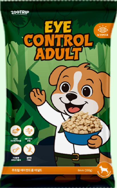 주트립 강아지 건강 기능성 사료 샘플, 200g, 1개, 눈물개선/눈건강