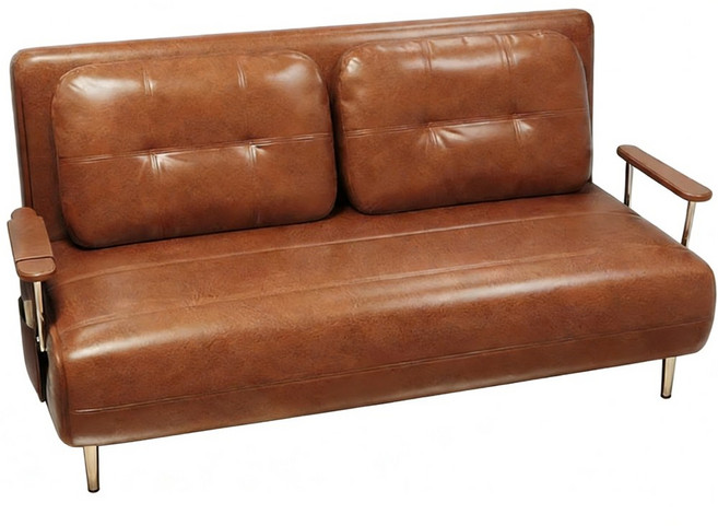 SOFA BED 實用型 150cm 皮革沙發床, 150cm海綿款棕色
