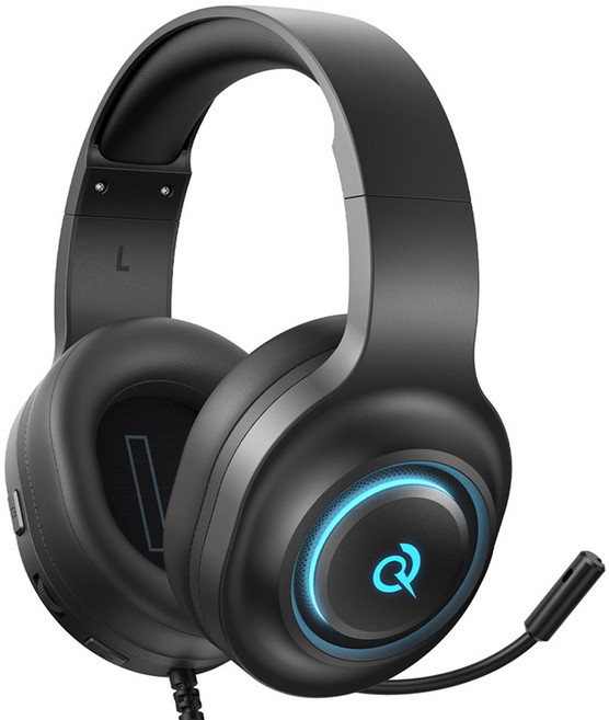 QCY 히어로드 V200 멀티 플랫폼 게이밍 헤드셋 H4GM, 블랙