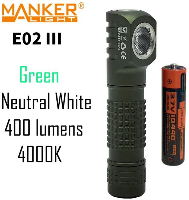 손전등 포켓 미니 키체인 토치자석 테일 가역 클립, 색상: 2. Green Neutral White, 1개