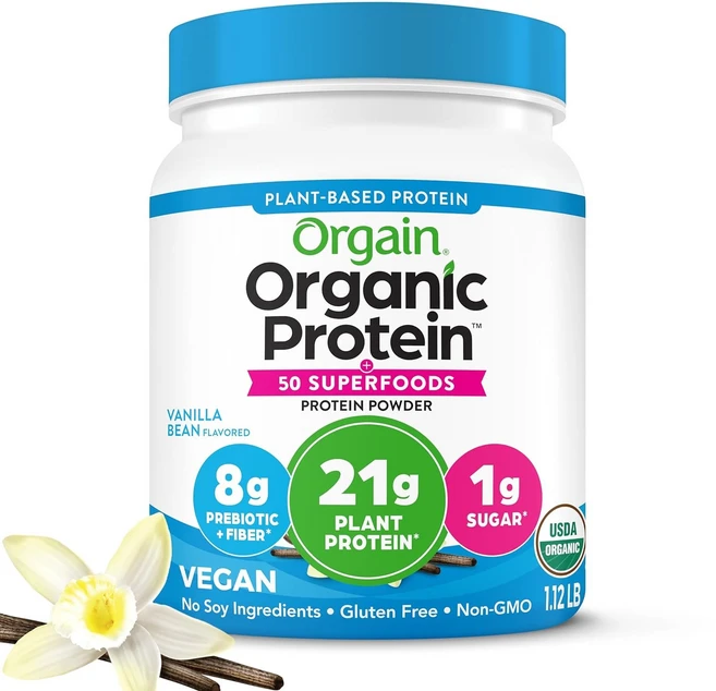 올게인 오가닉 플랜트베이스 프로틴파우더 바닐라맛, 1개, 462g - 쿠팡