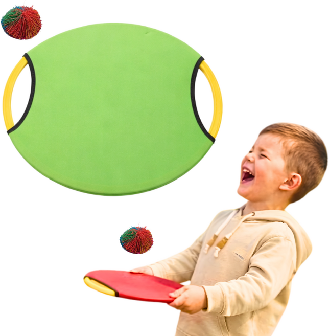 맘스픽 바운싱패드 쿠쉬볼 세트 캐치 원반 스포츠 야외놀이 바운스패드, 1개, 그린