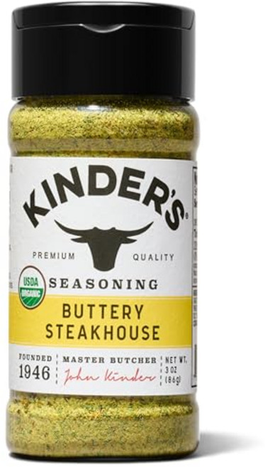 킨더스 유기농 버터리 스테이크하우스 러브 프리미엄 품질 조 Kinder's Organic Buttery Steakhouse Rub Premium Quality Seasoning, 3 Ounce (Pack of 1), 1개, 85g