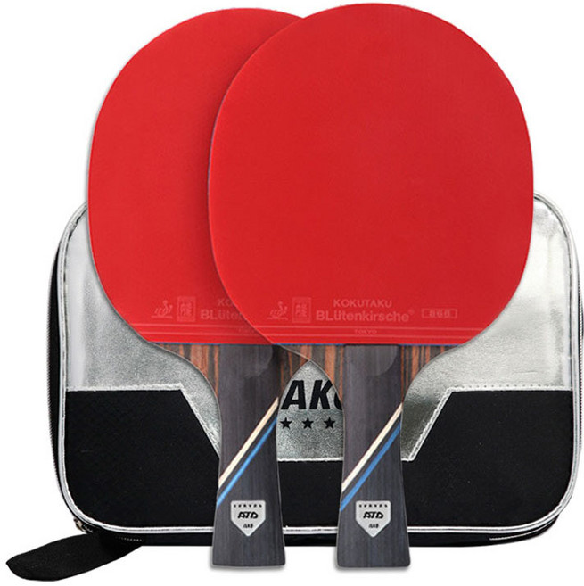 ATD AK6 프로 카본 탁구 라켓 2p + 가방 세트, ATD AK6 플러스 카본 탁구채 2개 세트, 1개