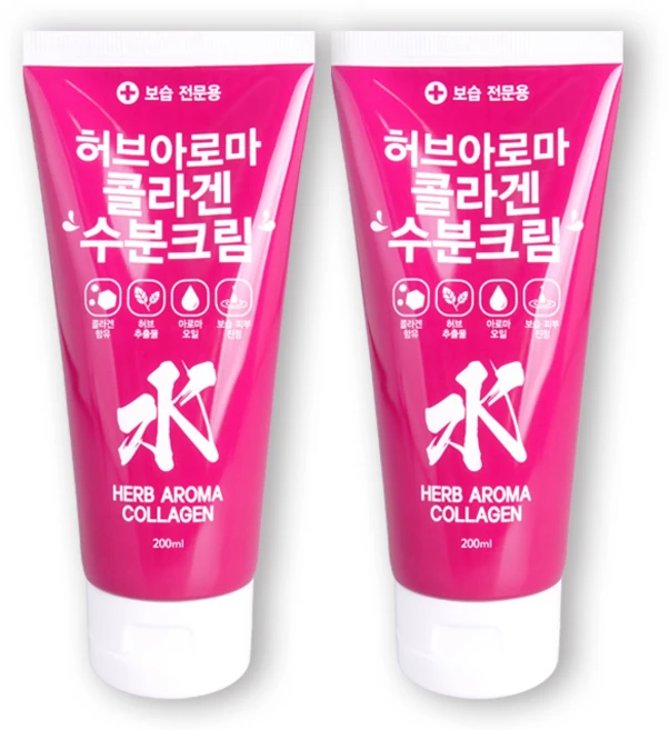 허브 아로마 워터드롭 수분크림 프리미엄 건성/유수분공급전용, 2개, 200ml - 쿠팡