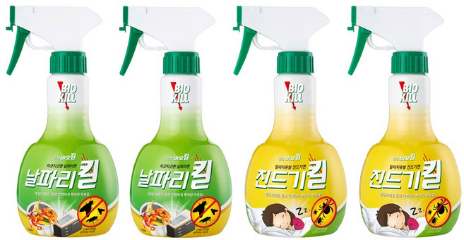 비오킬 살충제 날파리킬 370ml + 진드기킬 370ml 세트, 2세트