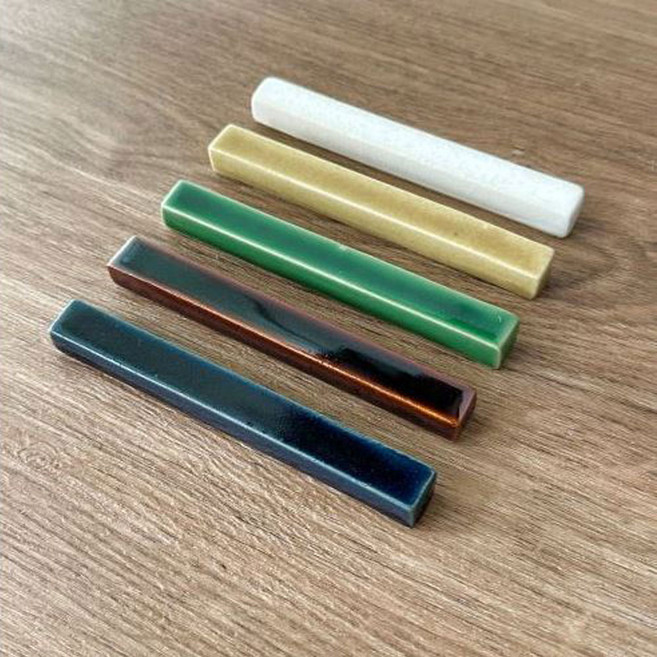 일본 도자기 긴수저받침 커트러리받침대 수저받침대, 그린, 1개