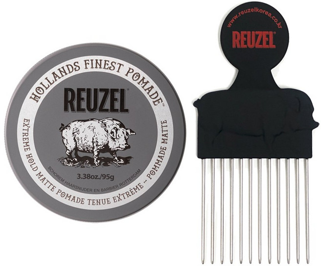 리우젤 익스트림 홀드 매트 포마드 95g + 포마드 전용 빗, 1개