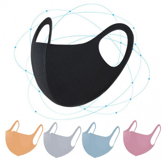 3D 향균 마스크 세탁가능 패턴 검정 연예인마스크