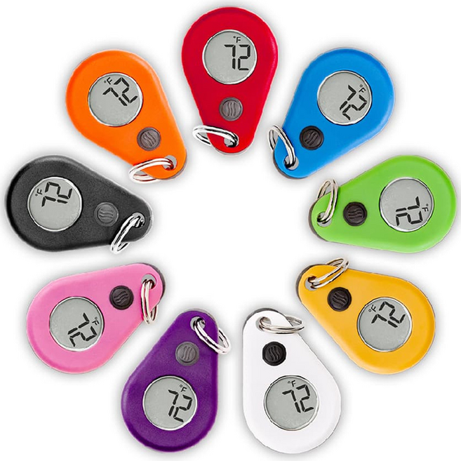 써모웍스 휴대용 미니 전자 온도계, 1개, 오렌지