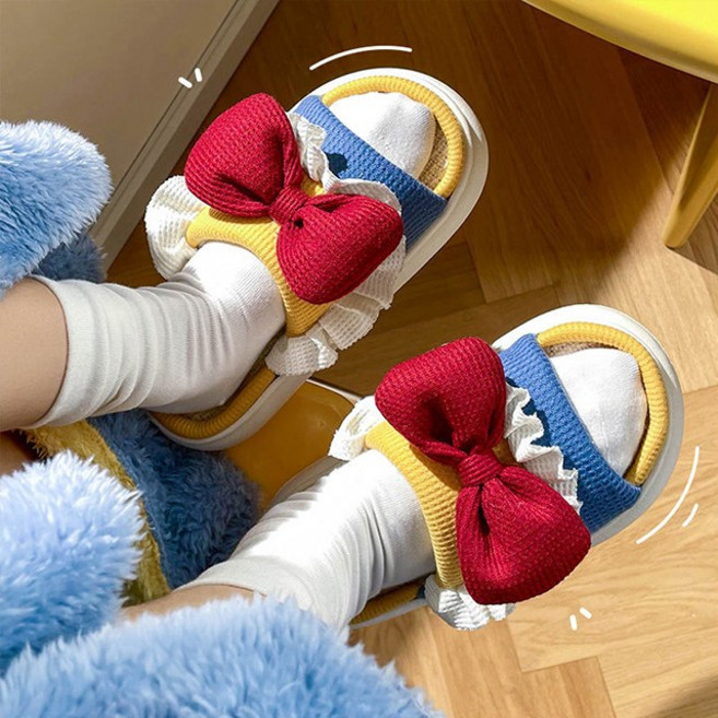 말랑마쥬 사과공주 린넨 사계절 홈슬리퍼