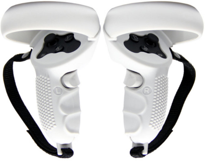 큐빅스토어 오큘러스 퀘스트2 컨트롤러 버튼커버형 그립 커버, 블랙, 1개