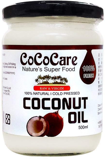 CoCoCare 冷壓初榨椰子油, 500ml, 1罐