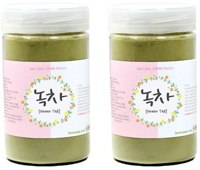숲으로허브 천연곡물팩 녹차가루 통 100g, 2개, 1개입