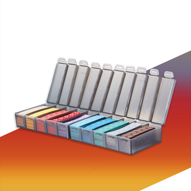 DSPIAE 스펀지 사포 세트 케이스 포함 - 프라모델 건프라 가공 연마 다듬기, 01 180방~800방 5종 30매