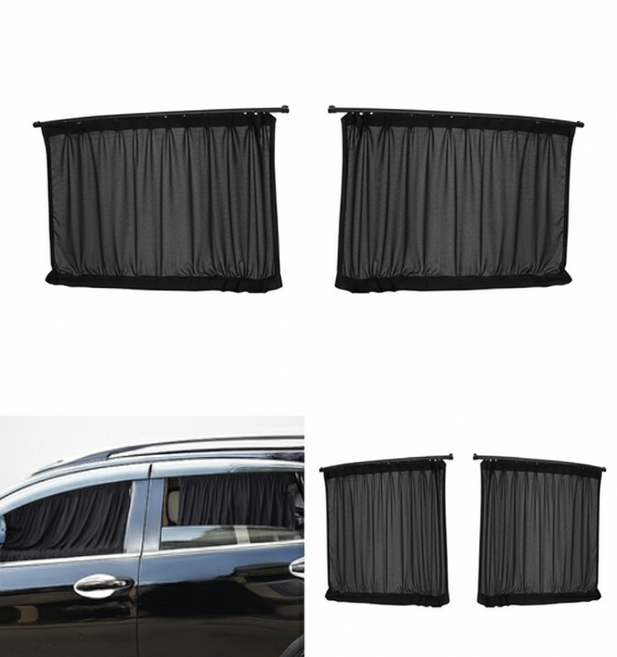 고고스 차량용 커튼 레일형 햇빛가리개 아반떼 K3 벤츠 E클래스 니로, 암막, 2개