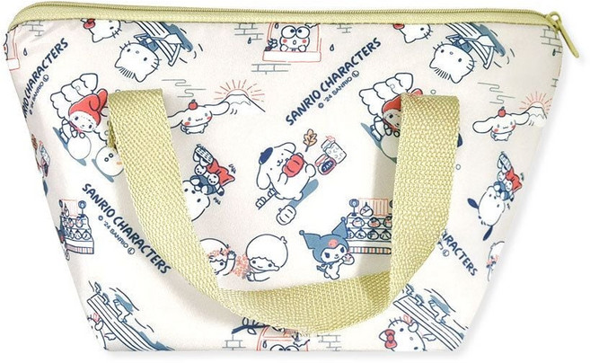 산리오 피크닉 시리즈 시나모롤 보온 지퍼형 백 도시락가방 보냉 런치백 산리오 쿠로미