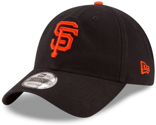 New Era MLB 카키 코어 클래식 9TWENTY 조절 가능한 모자 캡 프리 사이즈 Houston Astros., 샌프란시스코 자이언츠 블랙