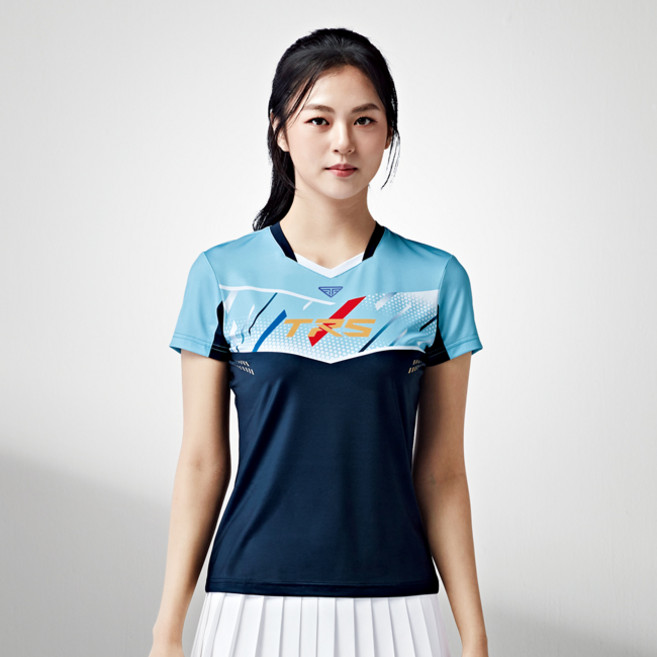 여성 스포츠 기능성 그래픽 반팔 티셔츠 운동복 상의 탁구 배드민턴 Tennis 러닝 요가 필라테스 조깅 볼링 스쿼시 등산 810