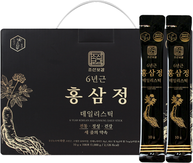 조선보감 6년근 데일리 홍삼스틱 100포, 1개, 1kg