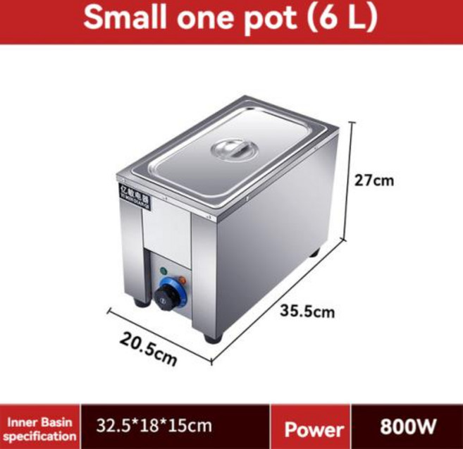 음식워머 상업용 중탕기 전기 초콜릿 치즈 녹이는 기계 히터 더블 핫 포트 분수 보일러 디핑 실린더 멜터 팬, 04 6L_02 110V