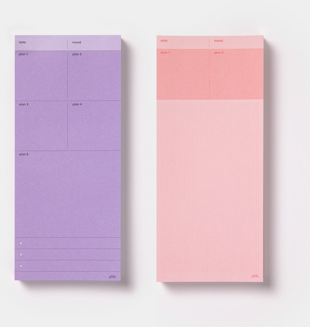 하프굿즈 떡메 떡메모지 메모 노트패드 다꾸 투데이무드 메모패드 100매, lilac